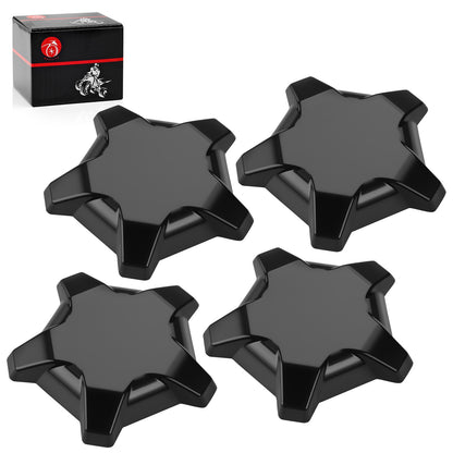 Set of 4 Matte Flash Black 5 Lug Rim Caps for Polaris RZR Turbo Pro R (2022–2024)