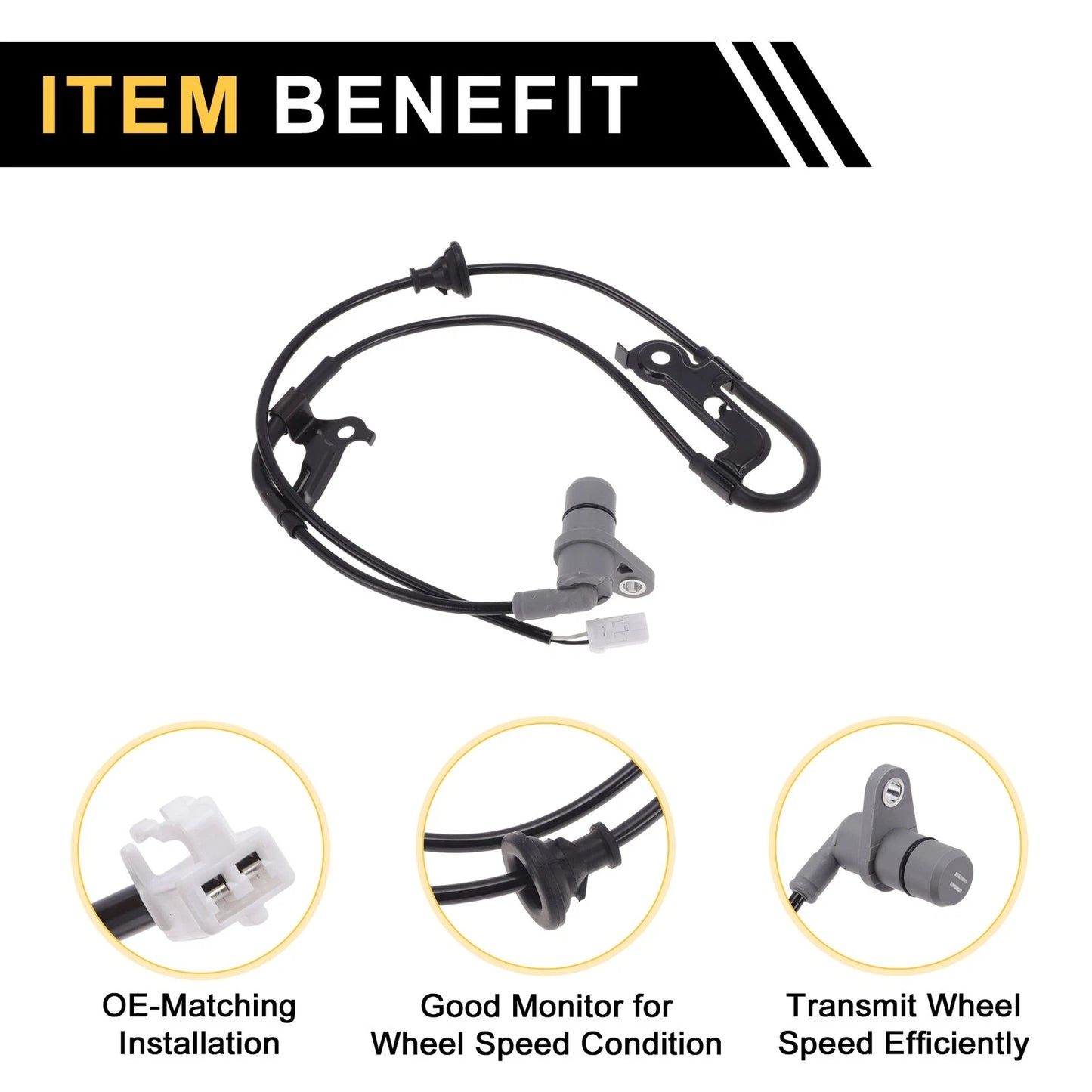 ABS Wheel Speed Sensor No. 8954633030 for Toyota Camry (1996–2006) 1Pc Left Rear