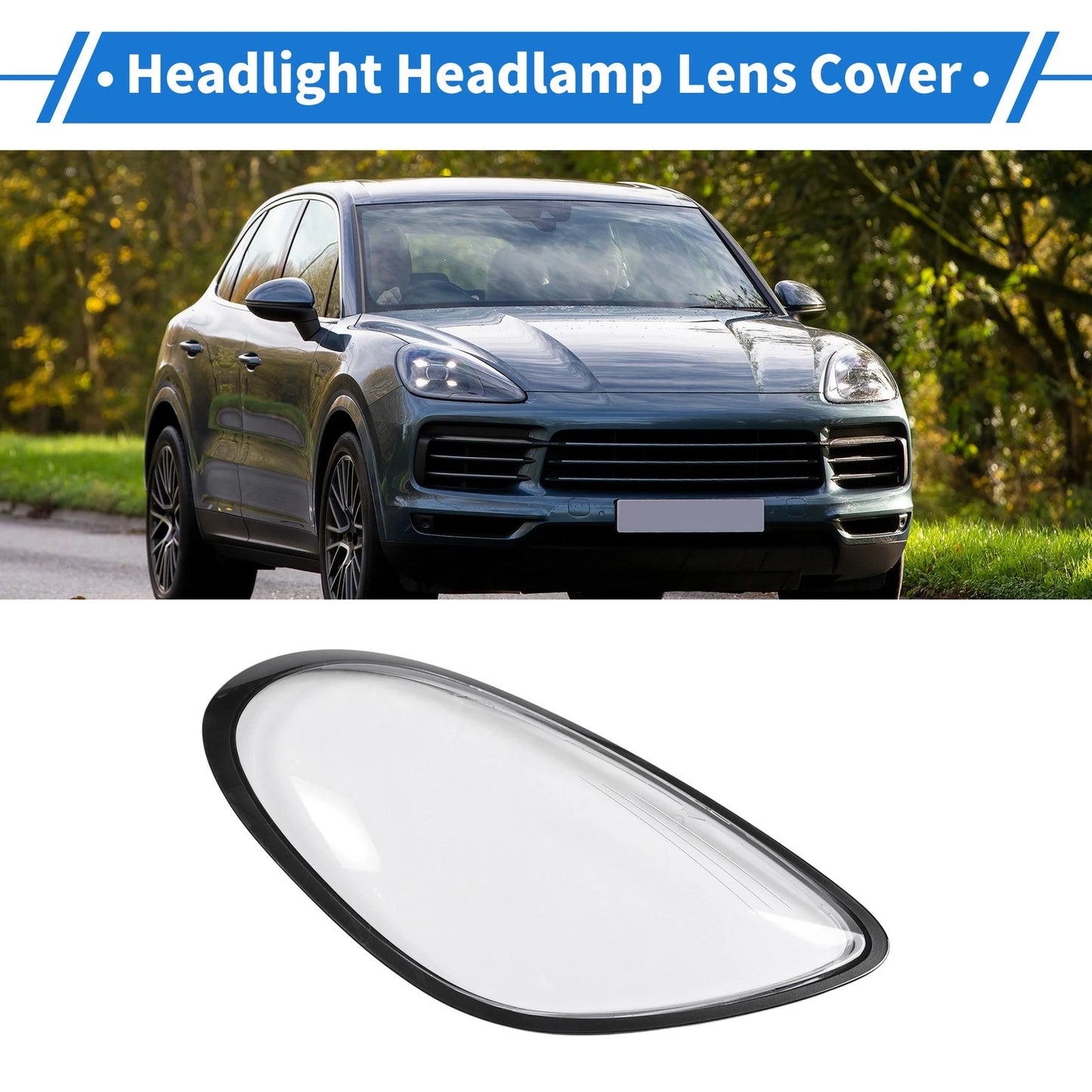 1 Pcs Headlight Lens Cover for Porsche Cayman 981 (2014–2016)