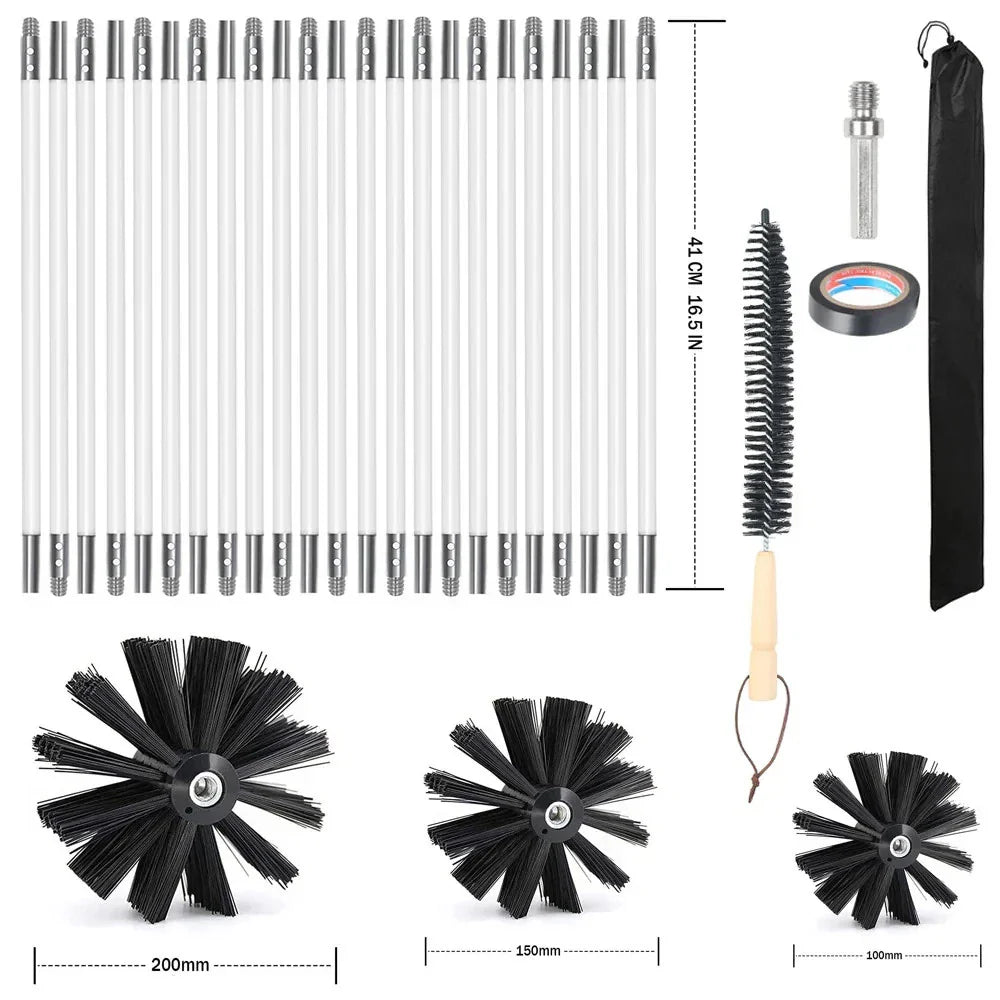 30 pcs Chimney Cleaning Brushes for Duct Vent Sweep Tool