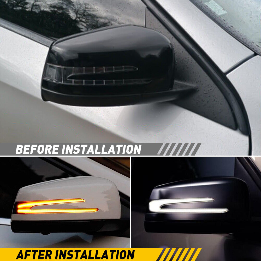 2X Sequential LED Side Mirror Turn Signal Light for Mercedes Benz Class