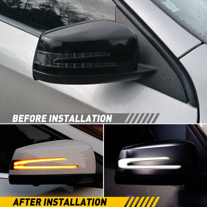 2X Sequential LED Side Mirror Turn Signal Light for Mercedes Benz Class