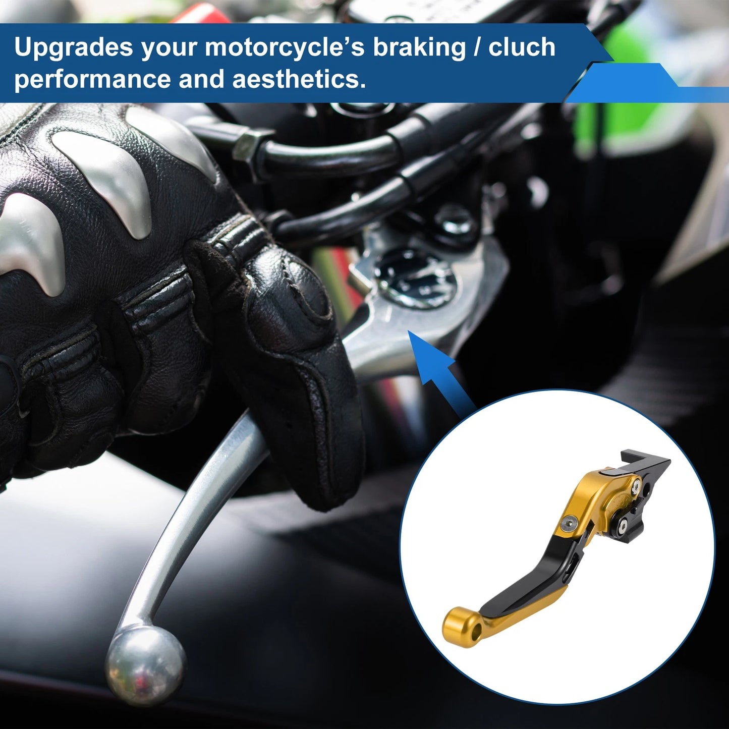Adjustable Brake Clutch Lever for Yamaha TMAX560 (2020–2023) Gold Black