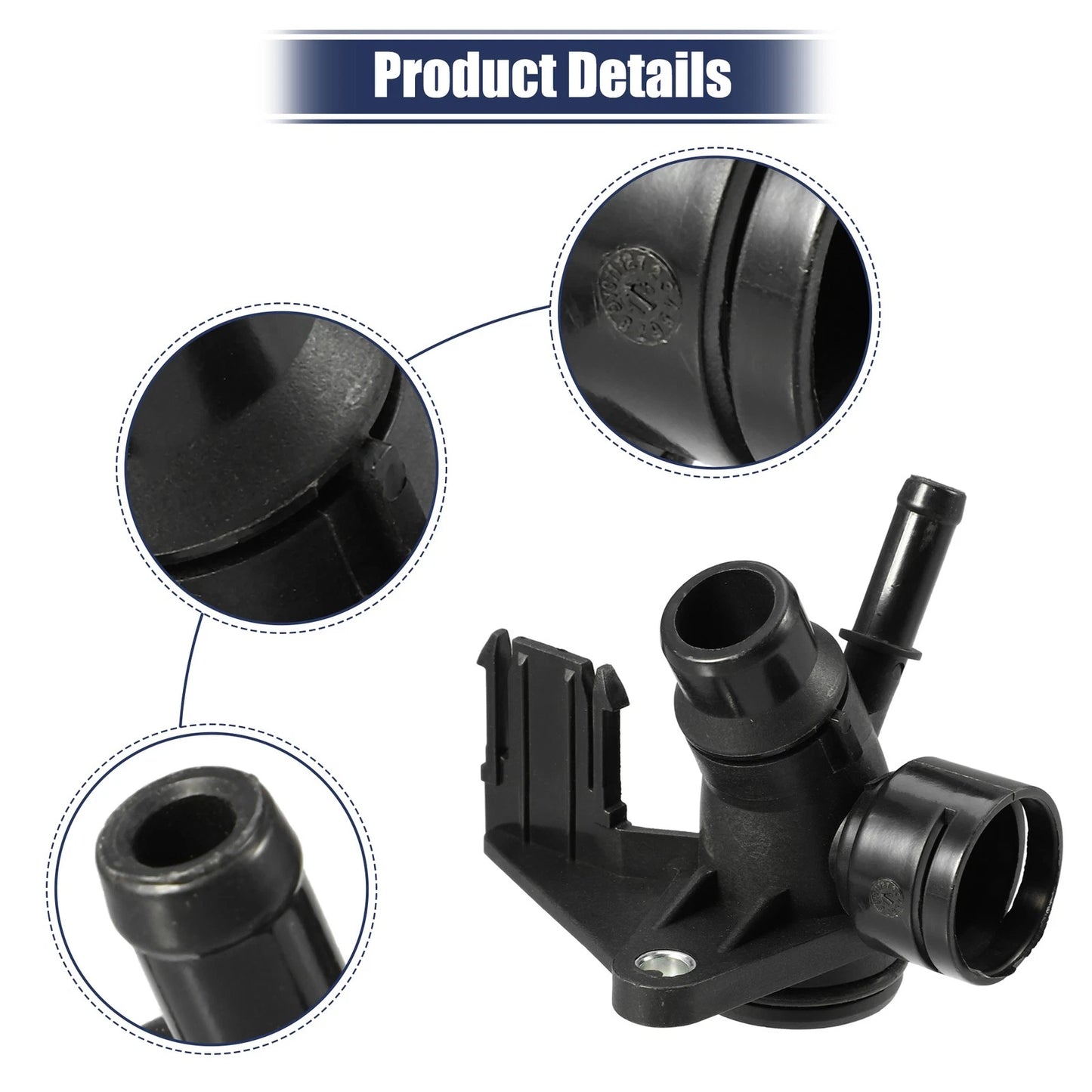2X Radiator Coolant Hose Flange for Audi A4 (2002–2008)