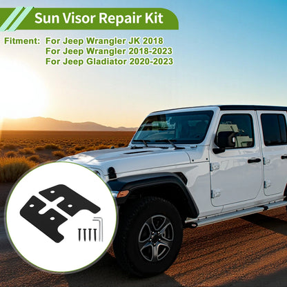 Set of 1 Sun Visor Repair Kit for Jeep Wrangler JK (2007–2018)