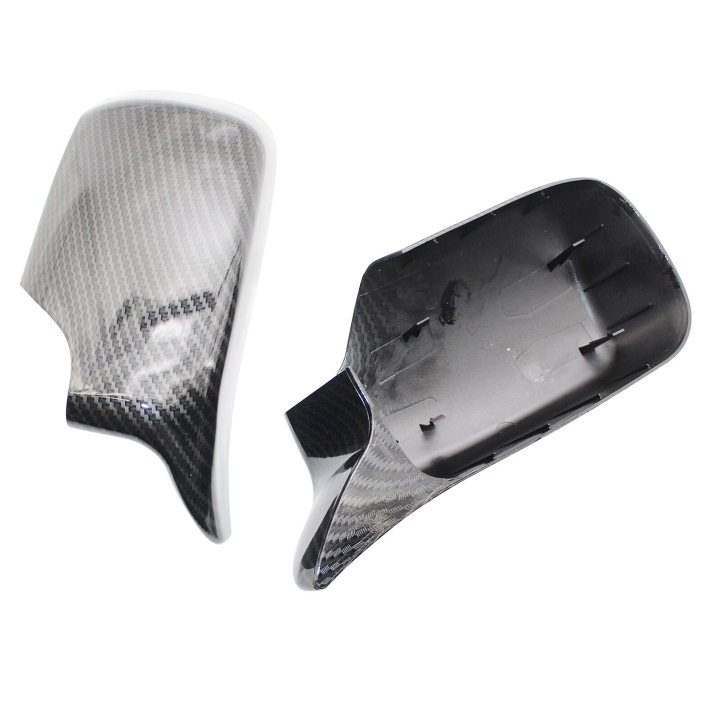 2X M Style Wing Side Mirror Cover Caps for BMW E46 E39 (1998–2005)