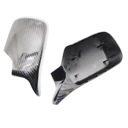 2X M Style Wing Side Mirror Cover Caps for BMW E46 E39 (1998–2005)