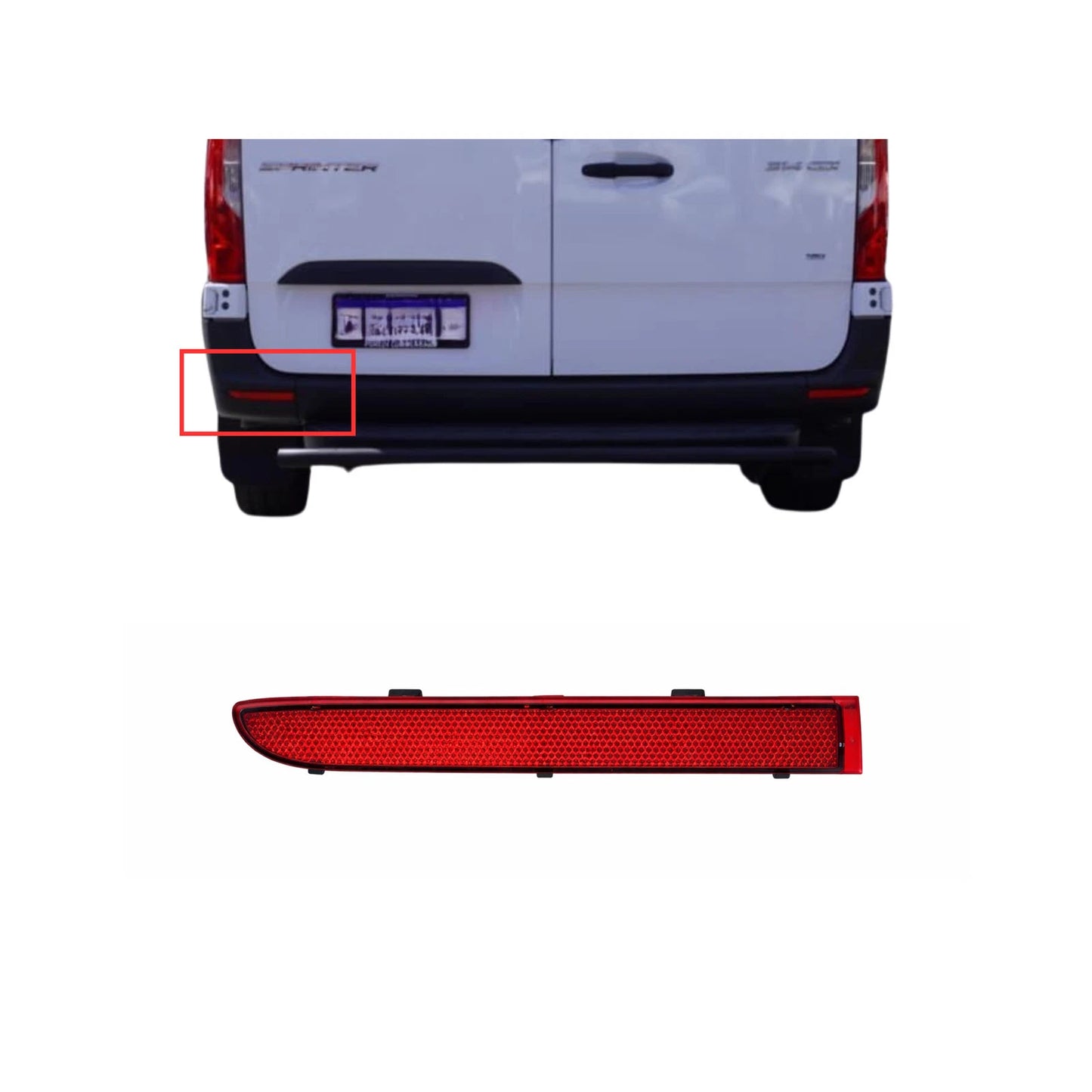 Rear Bar Reflector Left for Mercedes-Benz Sprinter W907 (2018–Current)