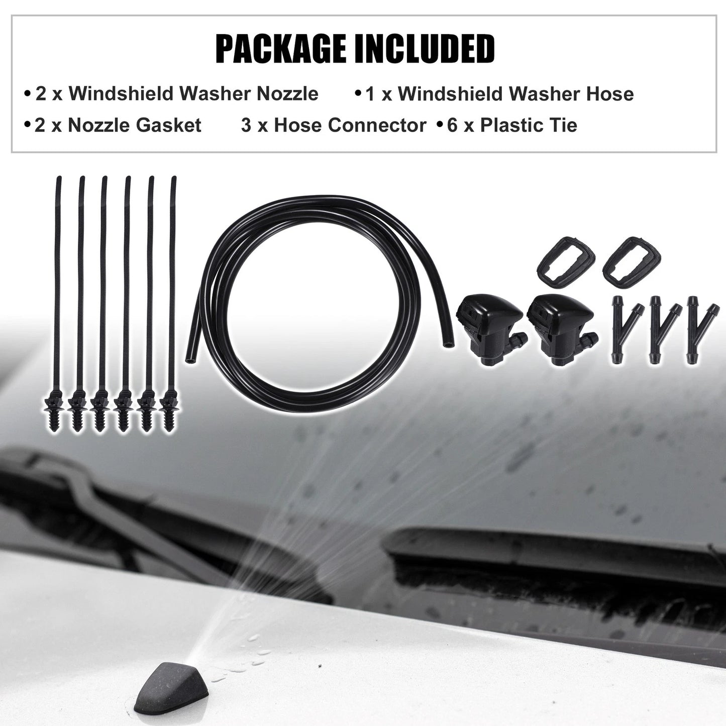 Windshield Washer Nozzle Spray Kit No. 85381AE020 for Toyota Sienna (2011–2020)