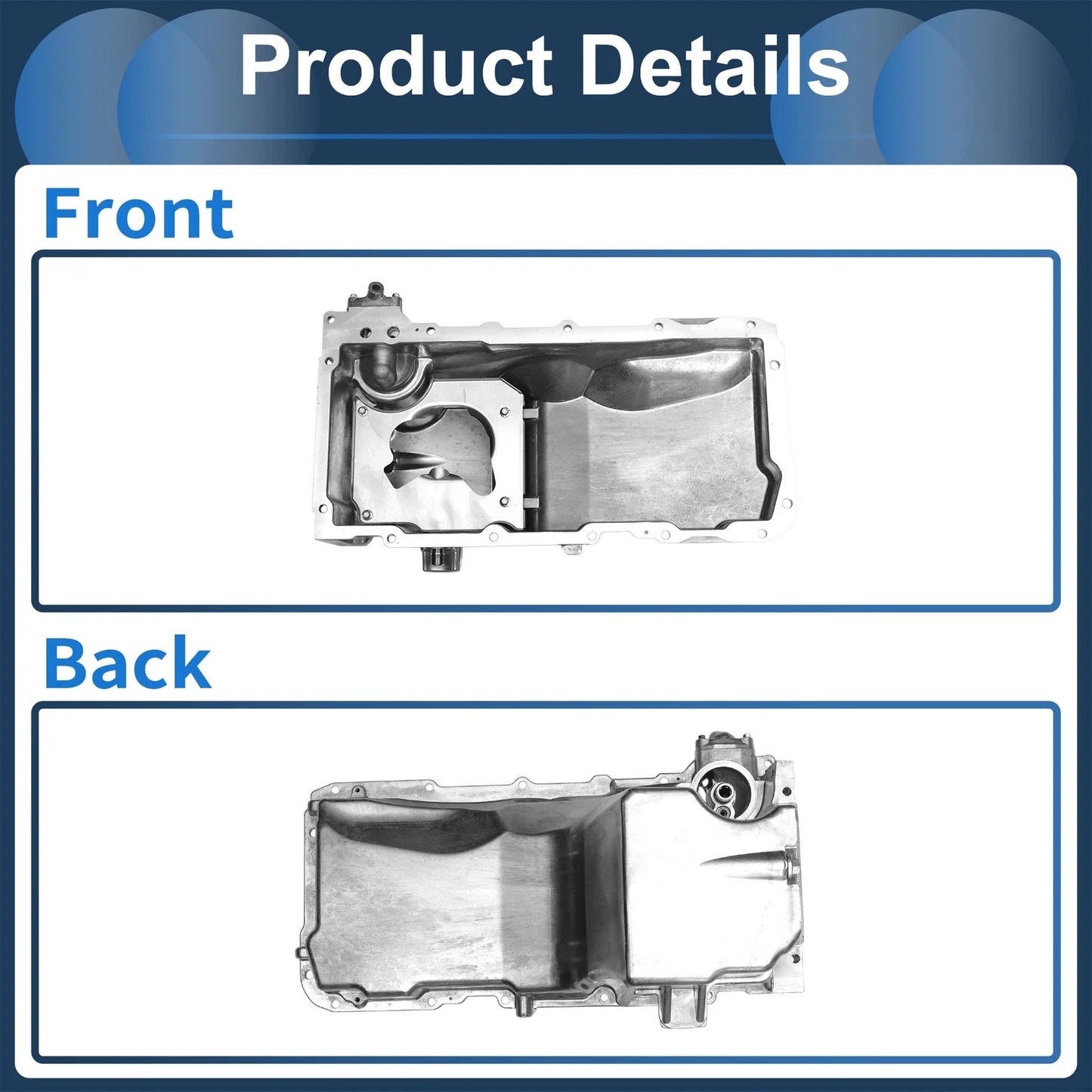 Engine Oil Pan for Chevrolet Express 2500 (2003-2007) - 1 x Aluminum