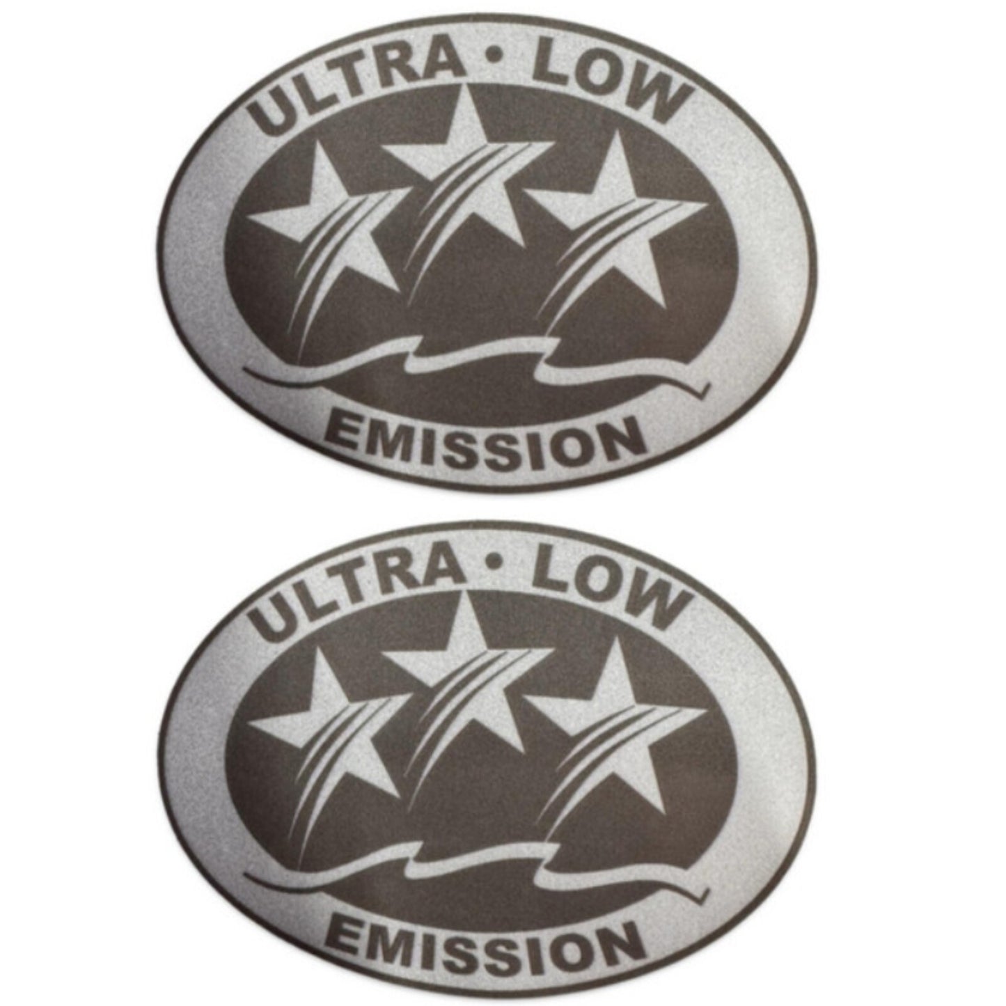 2X Low Emission Outboard Stickers for California DOT (Light Gray)