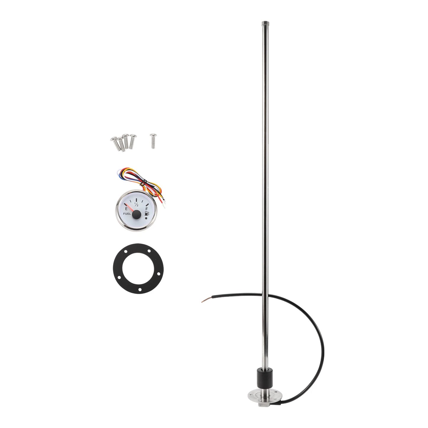 Fuel Sending Unit and Gauge Kit 0-190 Ohm for Boat Car Truck (0-190)