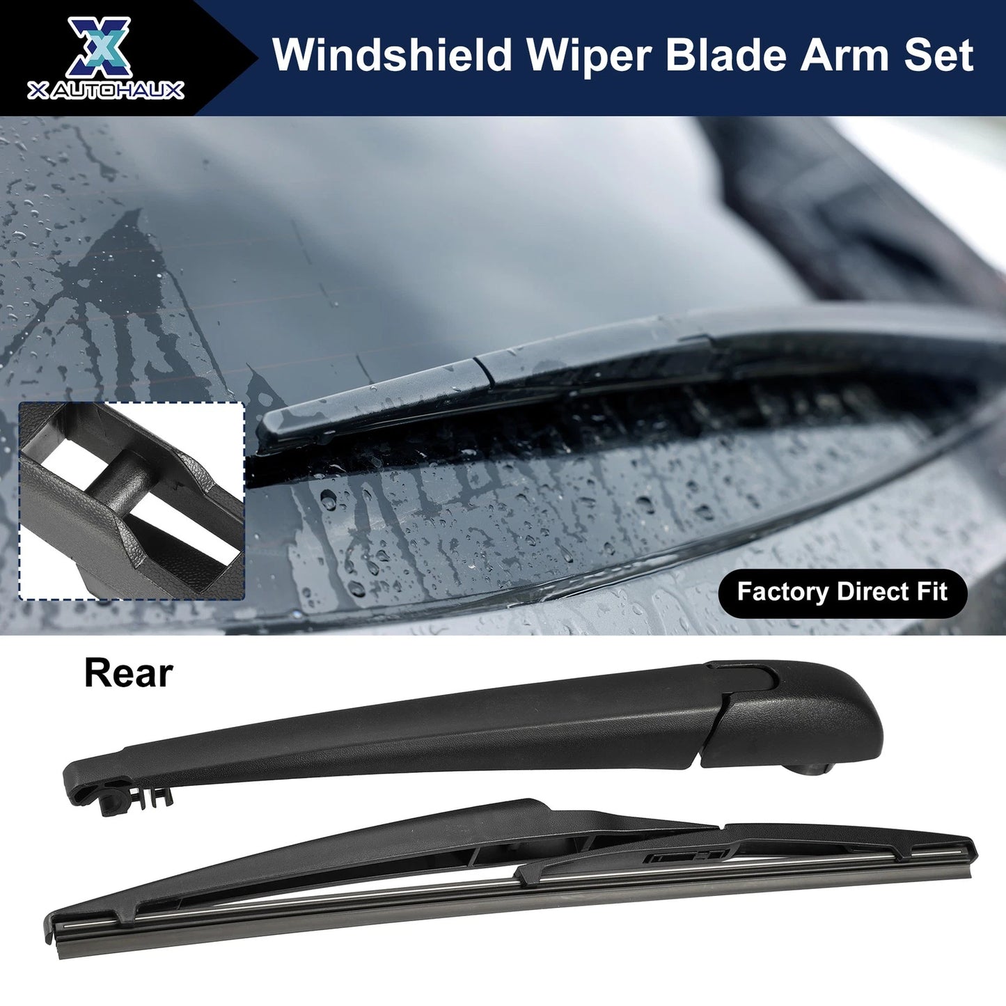 Rear Windshield Wiper Blade Arm Set for Jeep Cherokee KL (2014–2023)