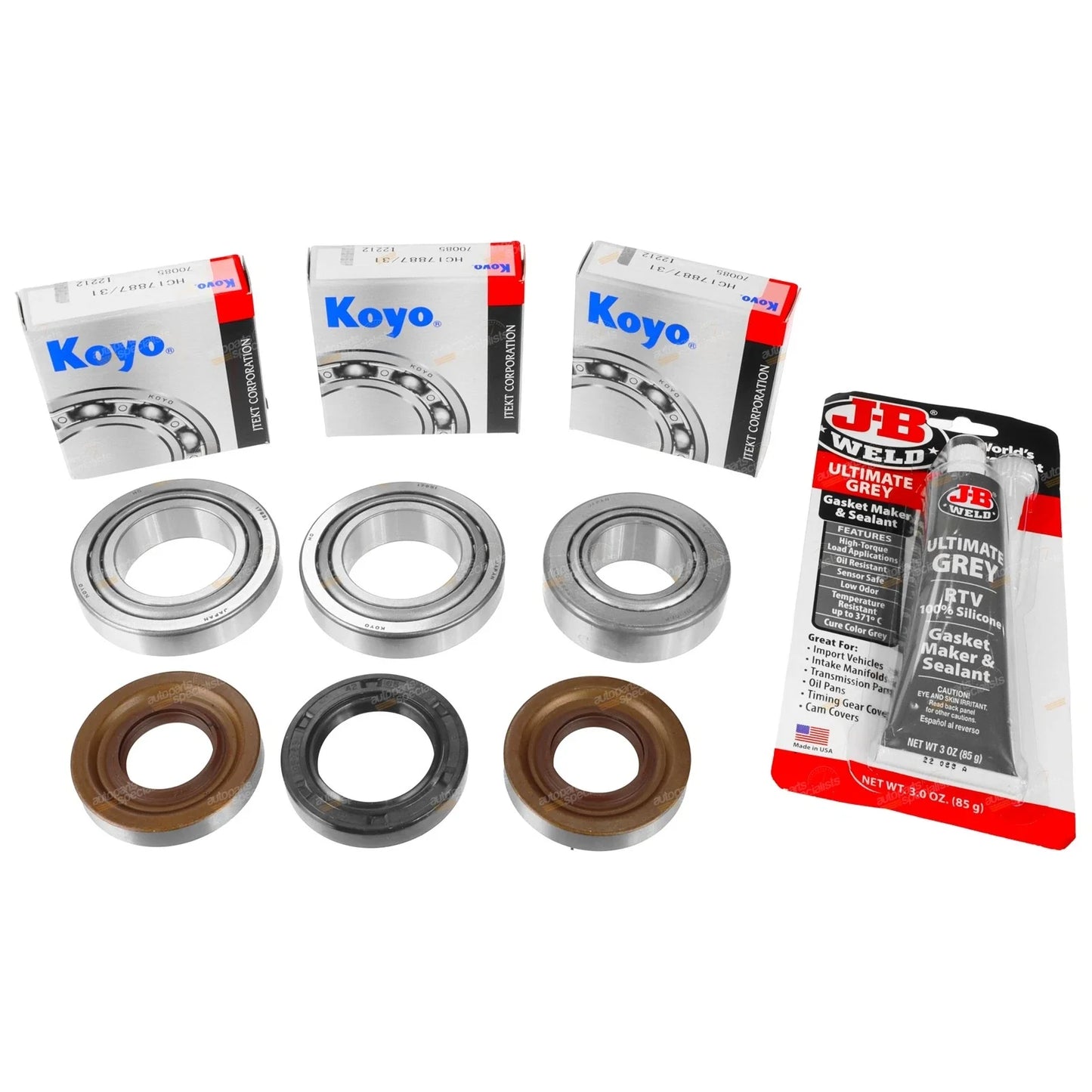 Front Diff Bearings Seals & Oil Kit for Mitsubishi Triton 4x4