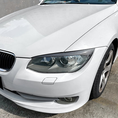 1 Pair Headlight Eyelid Covers for BMW E92 E93 (2010-2012) Carbon Style