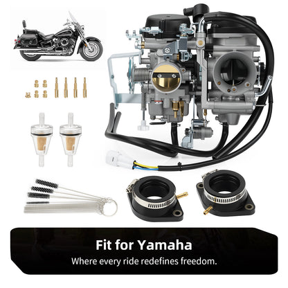 Carburetor and Intake Boot for Yamaha V Star 1100 (1999–2005)