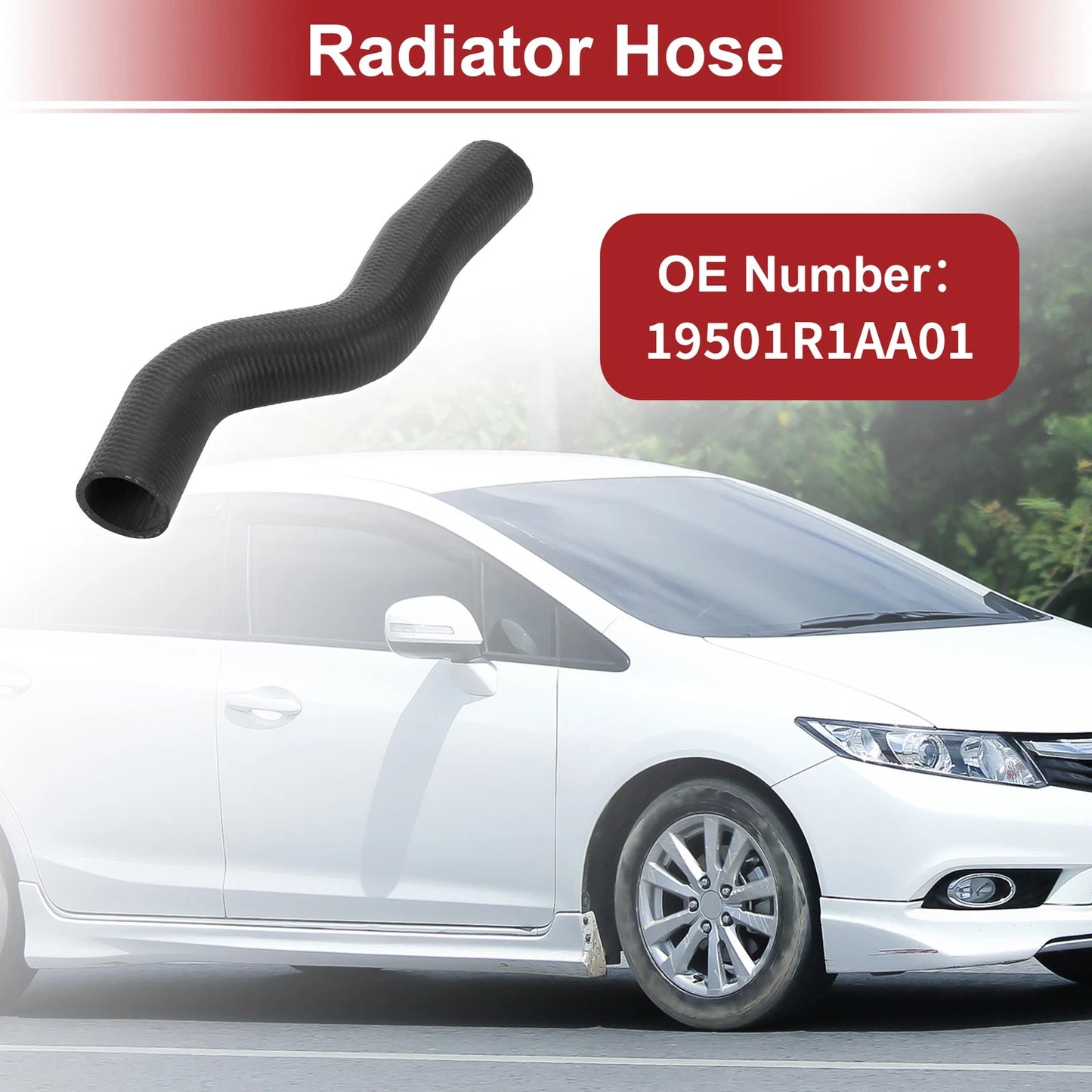 Radiator Hose for Honda Civic 1.8L (2012–2015) No. 19501R1AA01 Rubber Black