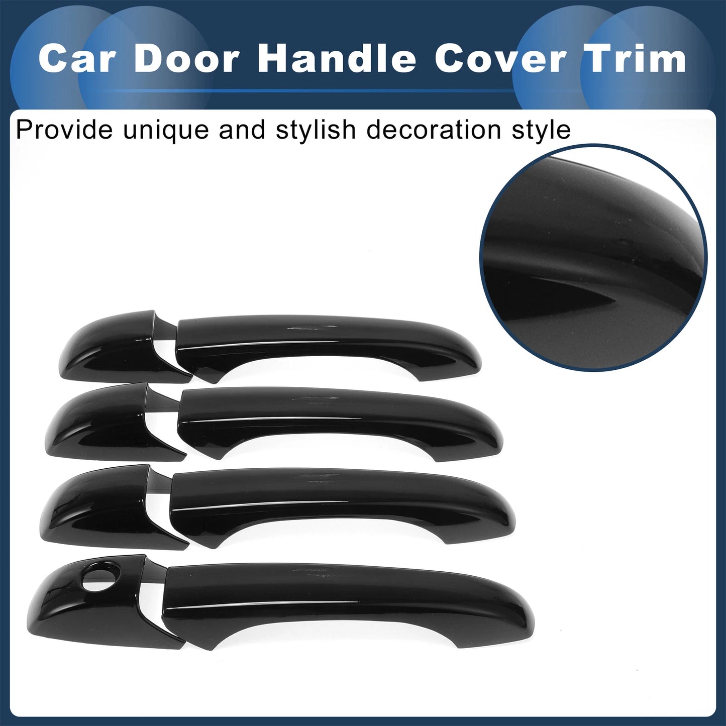 Car Door Handle Cover Trim for Jeep Grand Cherokee (2011–2021) - Black