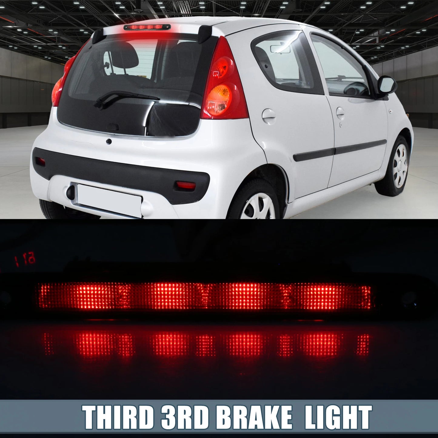 Tail High Mount Brake Stop Light No. 1606372780 for Peugeot 107 (2005–2014)