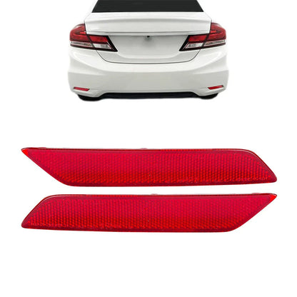 Rear Bumper Brake Light Reflectors for Honda Civic Sedan (2016-2021)