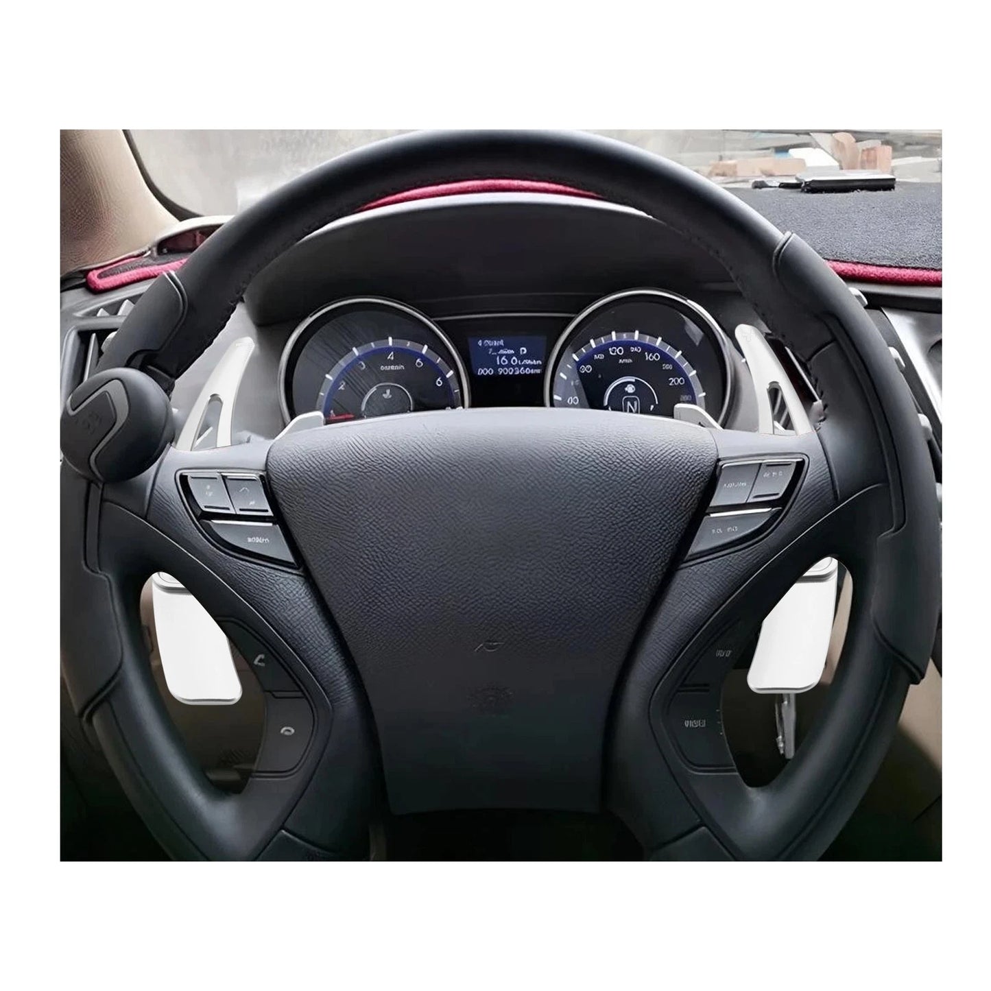 Steering Wheel Paddle Shifter for Hyundai Veloster (2012–2018) Aluminum Silver