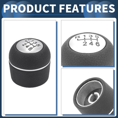 6 Speed Manual Gear Shifter Knob for Alfa Romeo 159 (2005–2012) Black Plastic