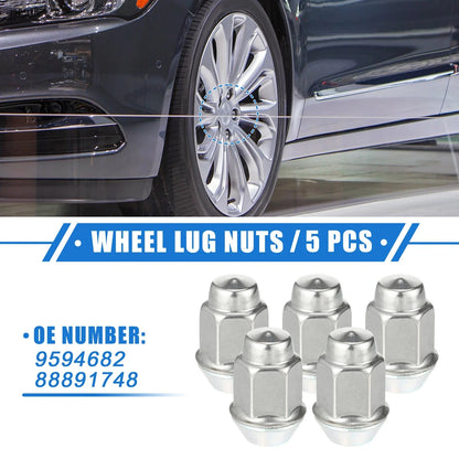 5 x M12x1.5 Wheel Lug Nuts for Chevrolet Malibu, Impala (2014-2023)