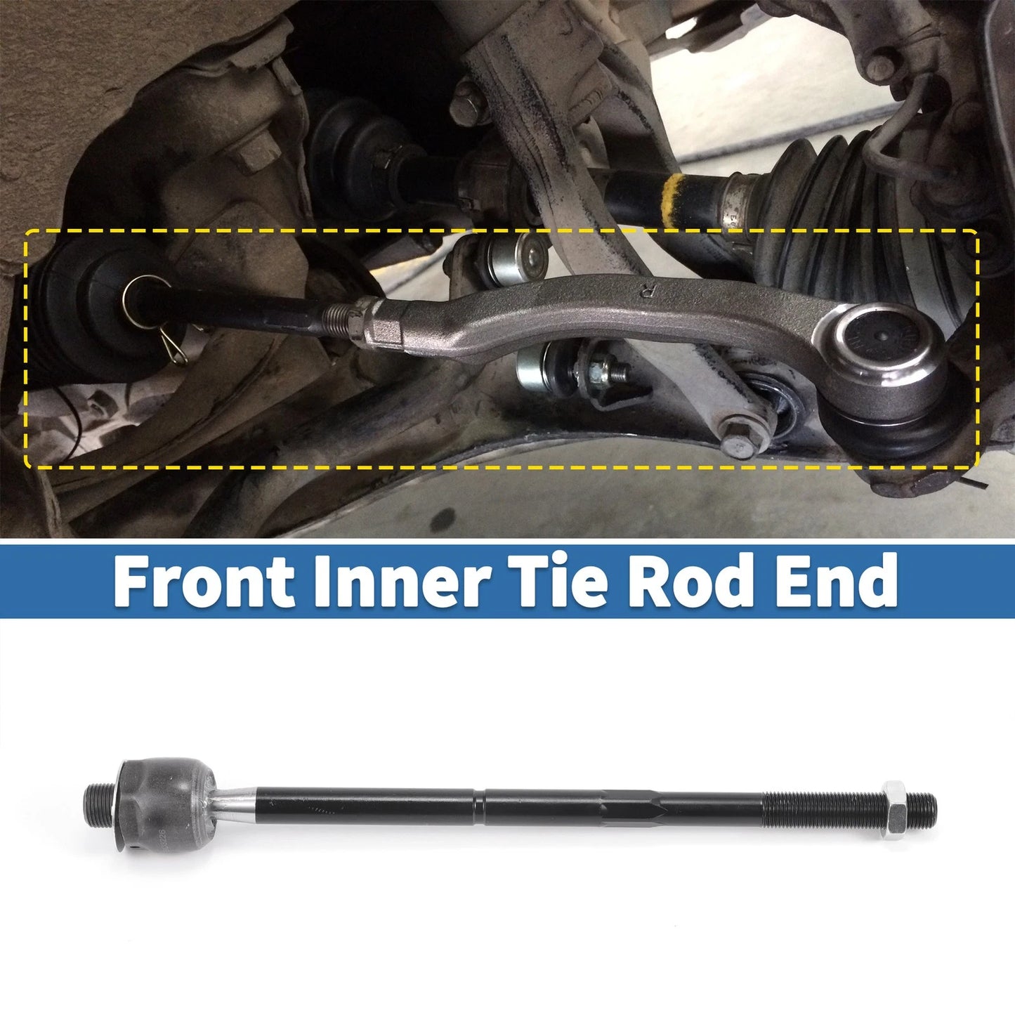 2X Front Inner Tie Rod End Links for Dodge Magnum (2005–2008) No.EV80702