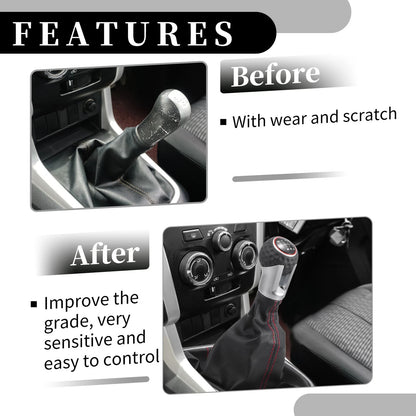 6 Speed Manual Shift Knob with Boot Cover for VW Golf 5 (2003–2008) Faux Leather
