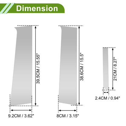 Set of 6 Pillar Window Trim for Chevy Aveo (2012–2023) Silver Tone