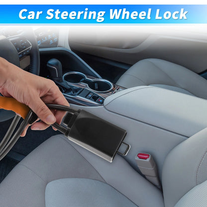 Steering Wheel Lock & Seat Belt Lock for Universal Fit (2010–2023) - Orange
