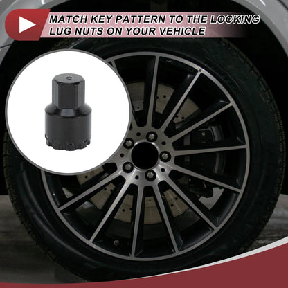 Wheel Lock Lug Nut Type C Anti-theft Key Socket for Mercedes Benz GLE450 GLS350 (2016–2021)