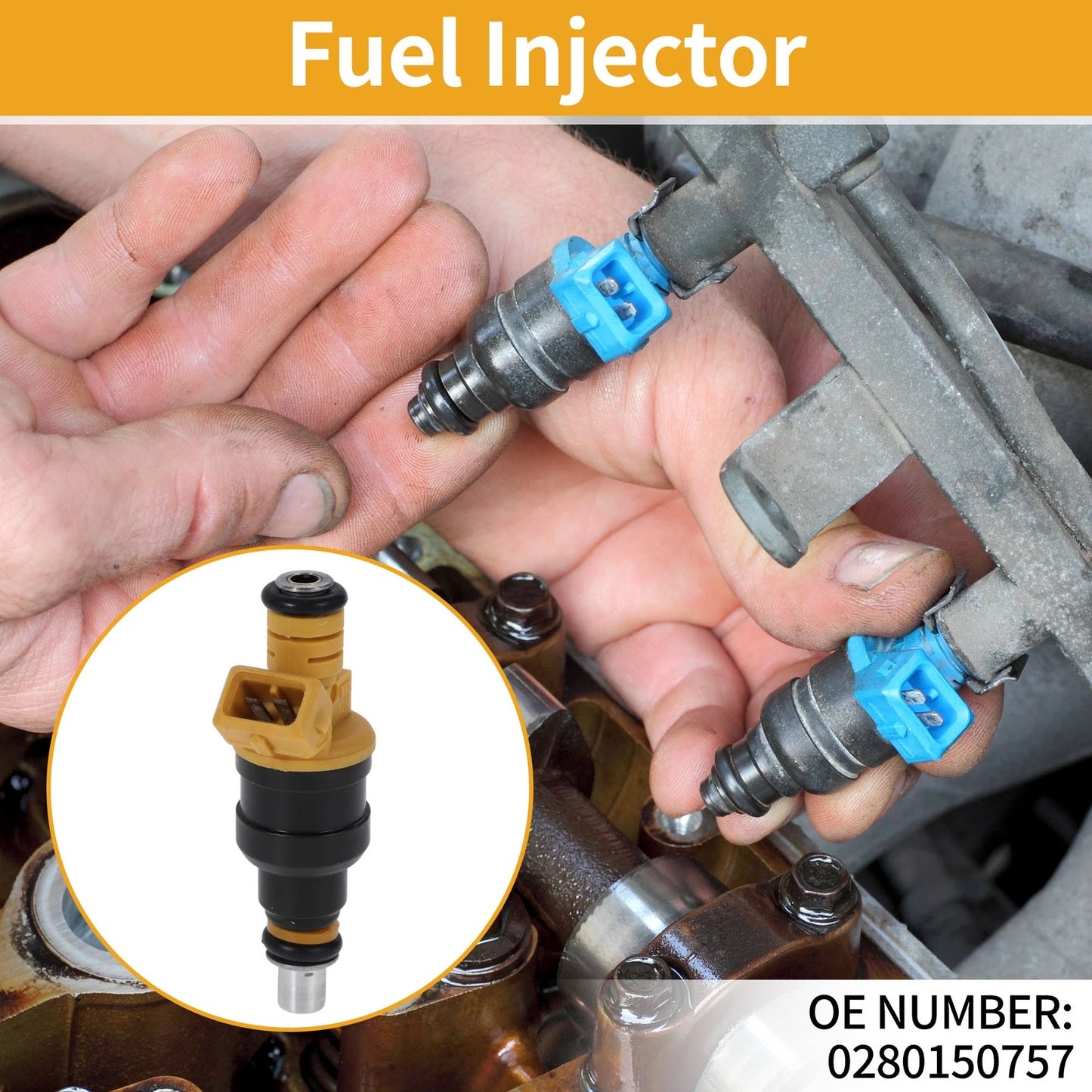 1 Pc Fuel Injector No.0280150757 for VW Golf (1983–1991)