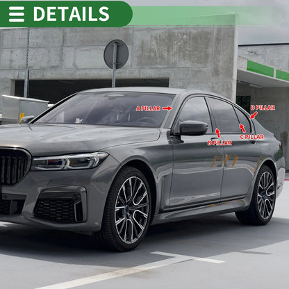 8 x Door Pillar Window Trim Black BMW X2 (2018-2024)