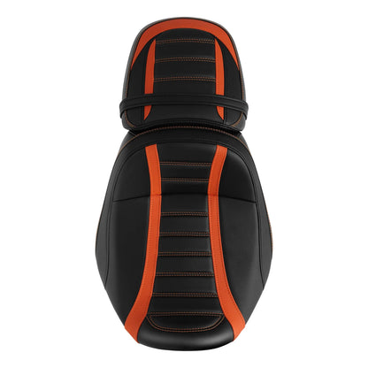 Black Orange Driver Passenger Seats for Harley CVO Road Street Glide (2023-2025)