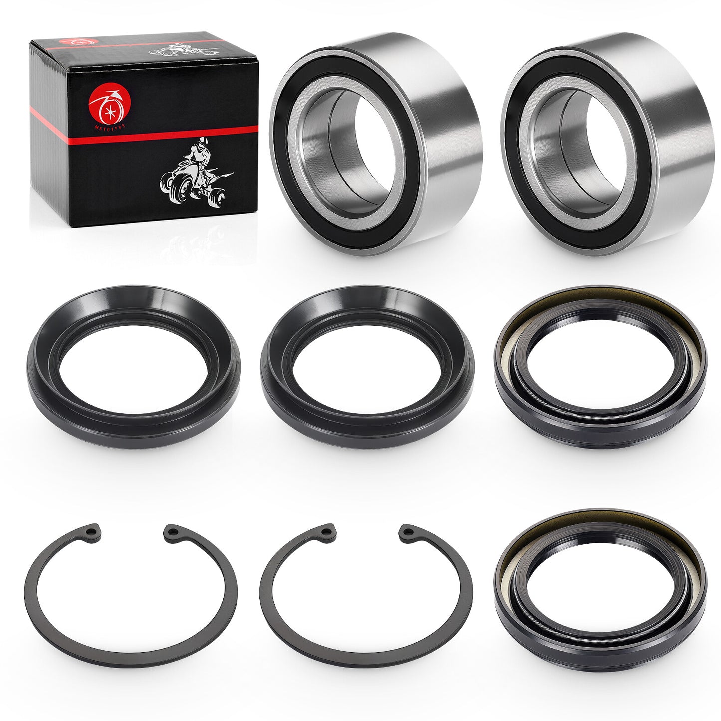 Rear Wheel Bearings with Seals Kit for Honda Rincon 680 (2006–2023)