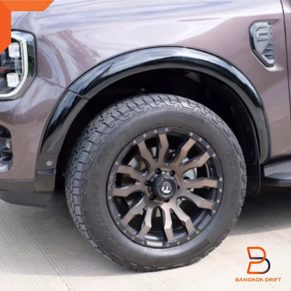 Black Slim Fender Flares for Ford Everest UB SUV (2022-2024)