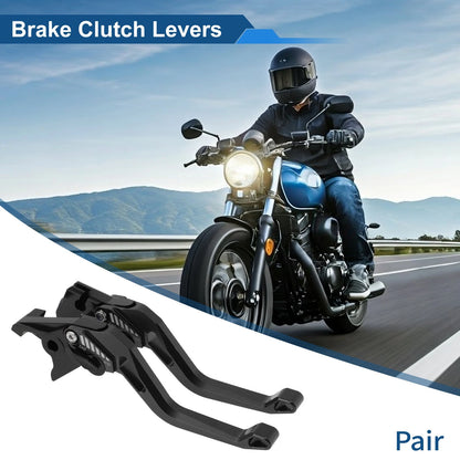 Short Brake Clutch Levers for Suzuki GSX-8S (2023–2025) 1 Pair Solid Black