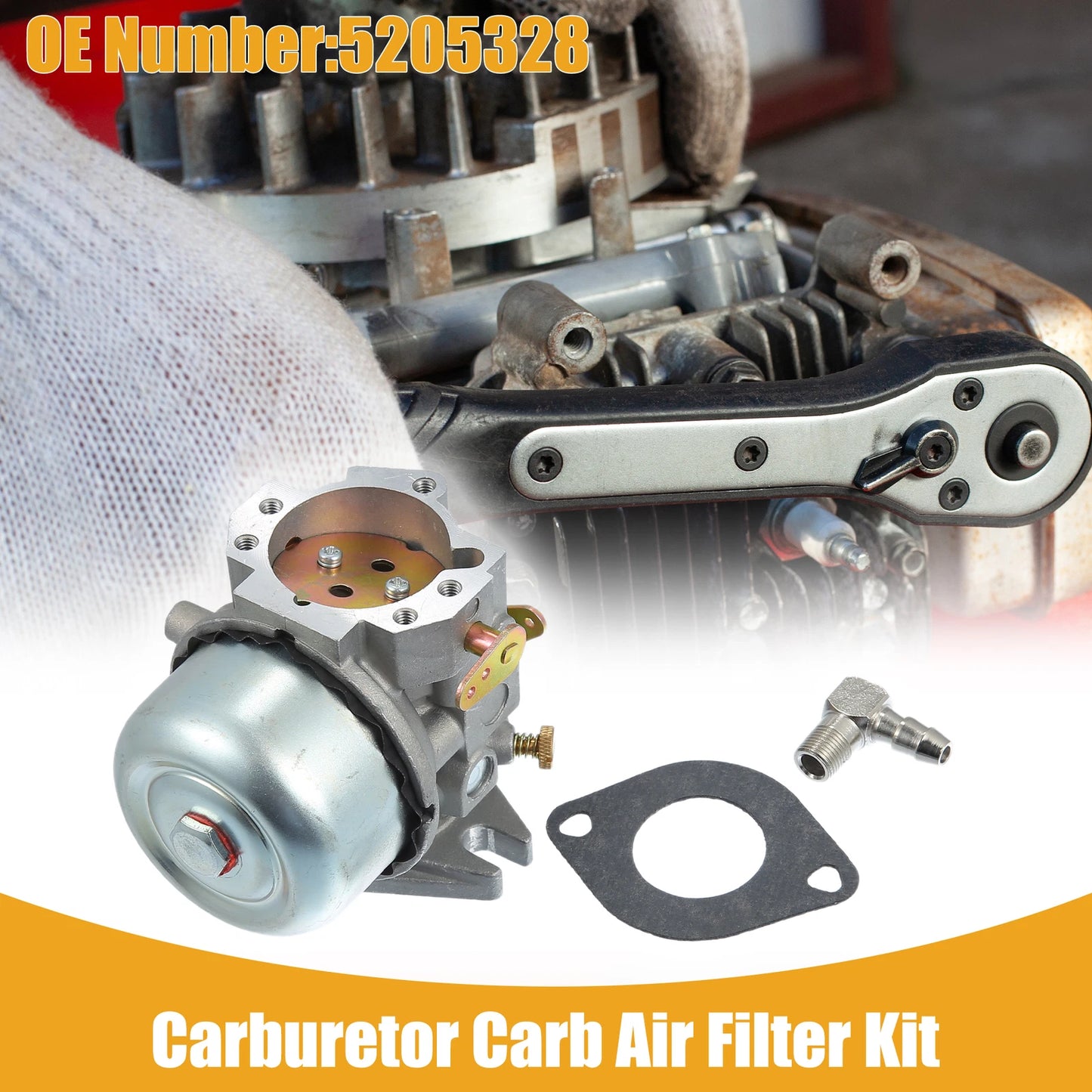 Set of 1 Carburetor Carb Kit No.5205328 for Kohler KT17 KT19 (1979–1992)