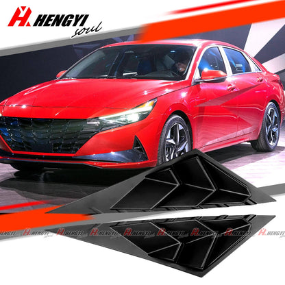 Gloss Black Side Vent Scoop Louver Cover Trim for Hyundai Elantra (2021–2023)