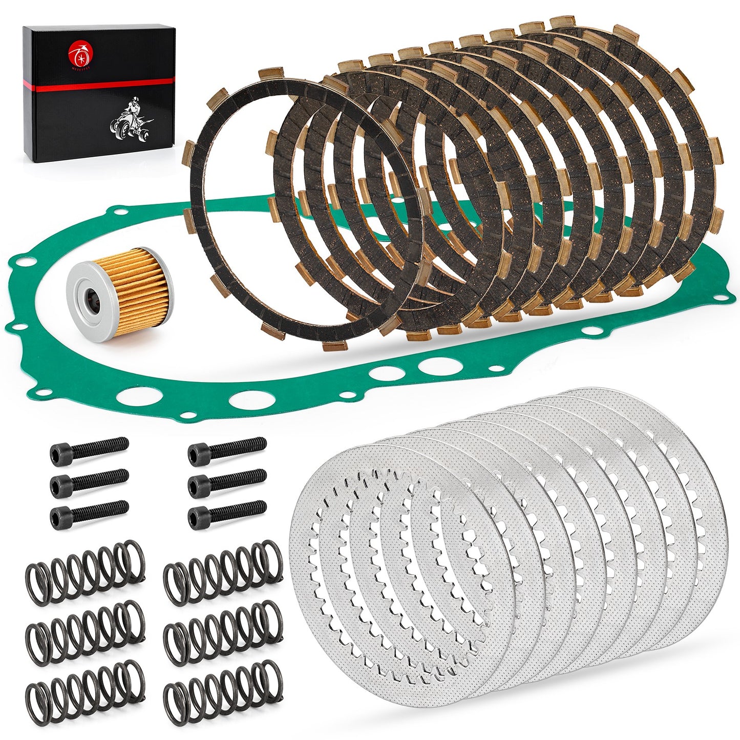 Heavy Duty Clutch Friction Steel Plates Kit for Suzuki QuadSport Z400 (2003–2014)