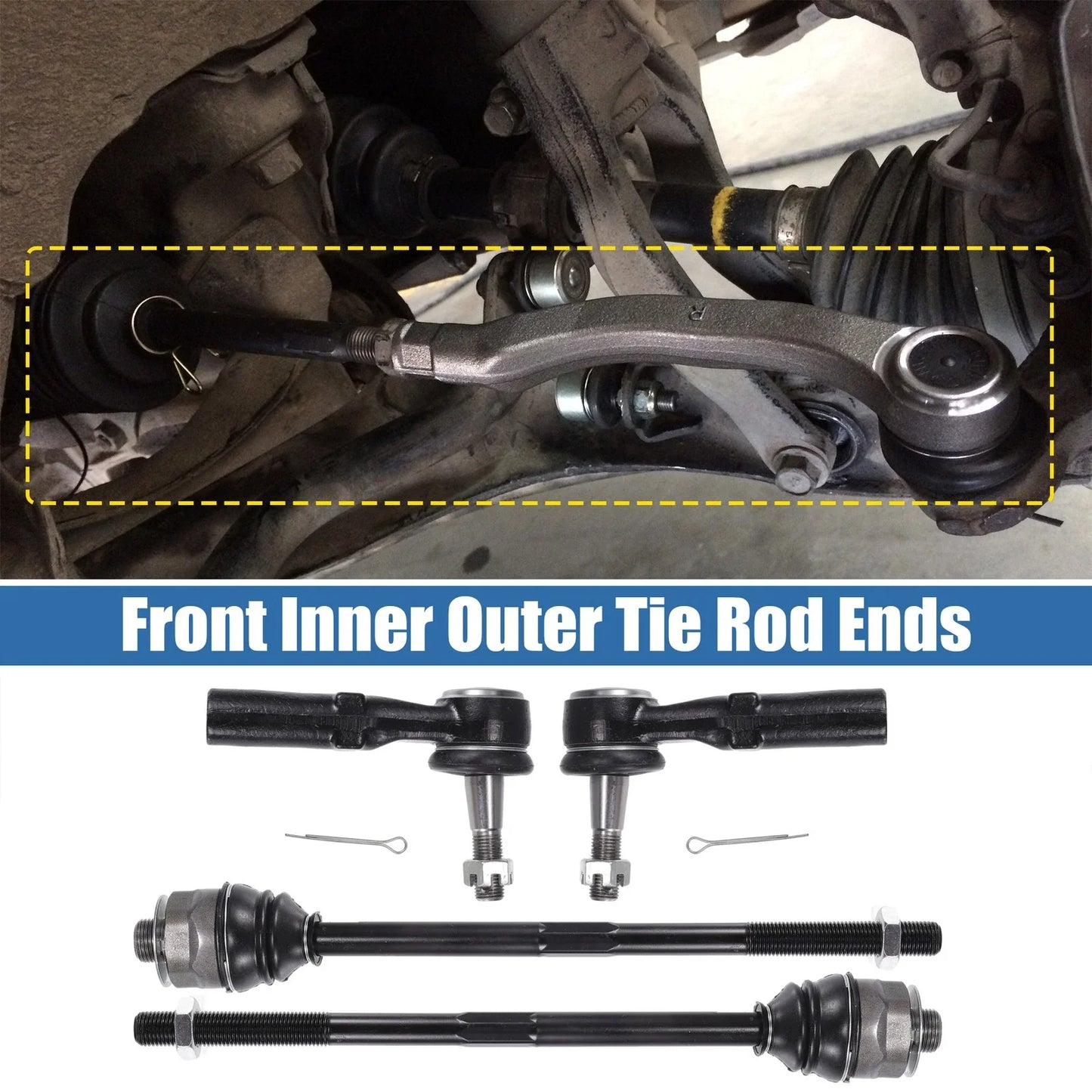 4pcs Tie Rod End Links Kit for Chevrolet Avalanche (2002-2013)