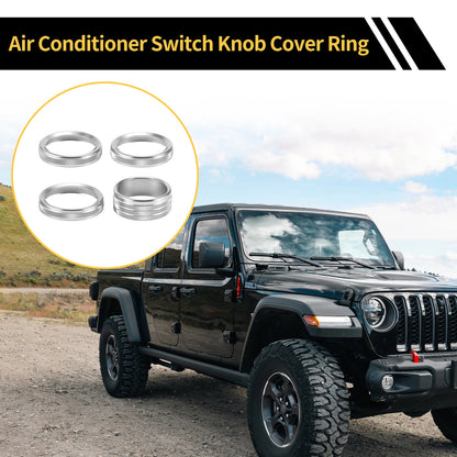 AC Audio Headlight CD Switch Knob Cover Ring for Jeep Gladiator JT (2019–2023)