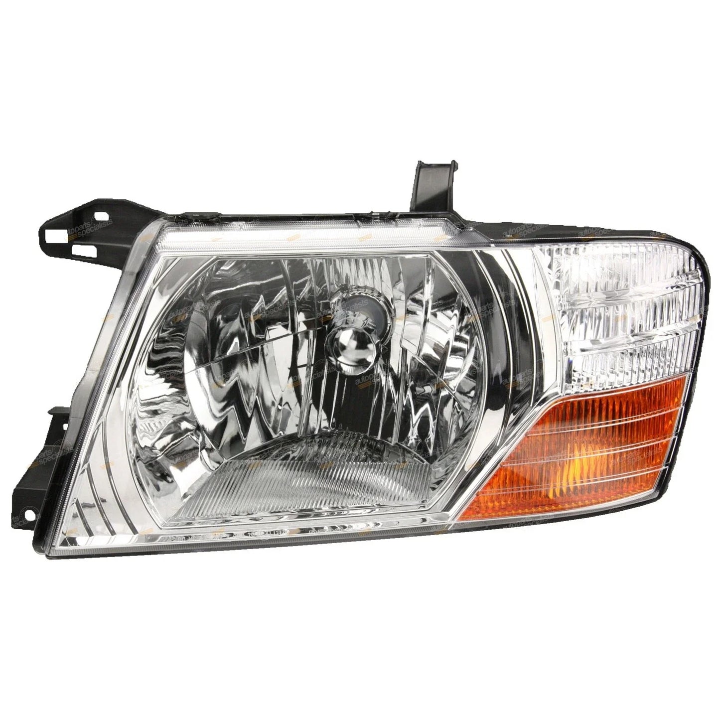 Chrome Headlights Pair LH+RH for Mitsubishi Pajero (2002 - 2006)