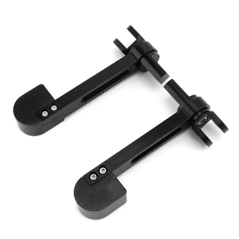 Black Stirrup Heel Foot Rest Pegs for Harley Sportster XL 883 1200 Softail FXWG