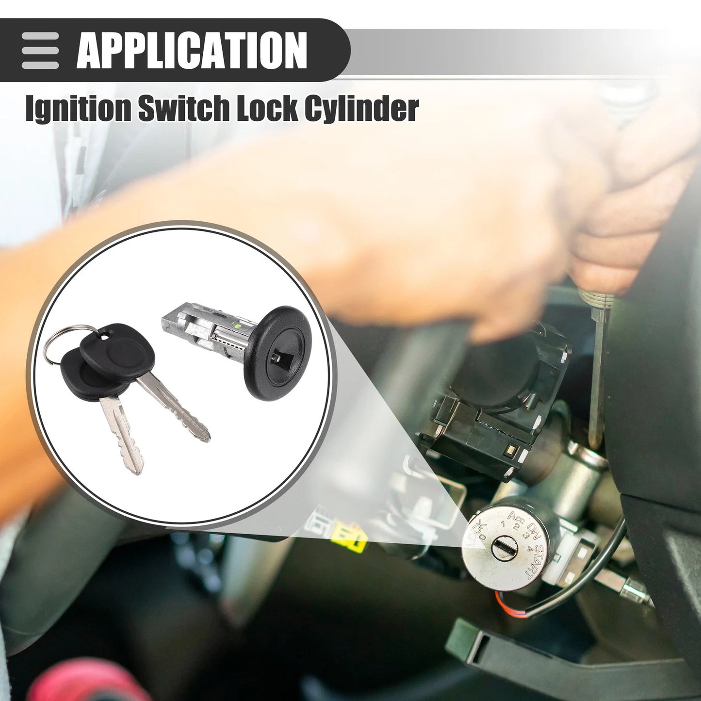 Ignition Switch Lock Cylinder Door Switch with Keys for Chevrolet Suburban (2003–2006)
