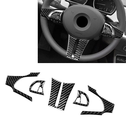 5 Pcs Steering Wheel Kit Cover Trim Black Carbon Fiber for BMW Z4 E85 (2003–2008)