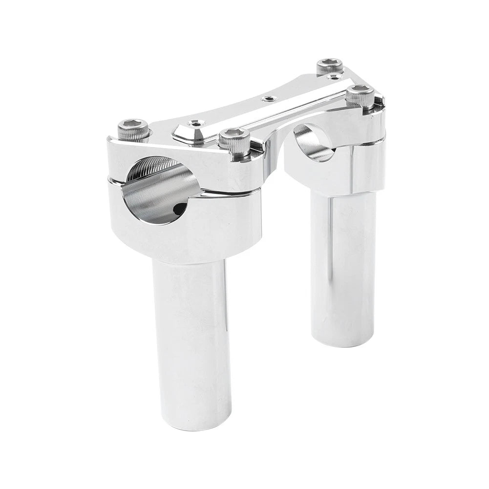4" Handlebar Risers Top Clamp Chrome for Harley Dyna Softail FLTR FLHR (1991–2023)