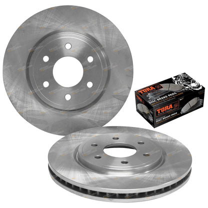 Front Disc Brake Rotors + Pads Set Navara D40 Ute 2wd 4x4 (2005-2012)
