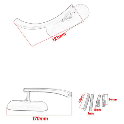 Black Billet Mini Oval Motorcycle Mirrors for Harley Softail Sportster